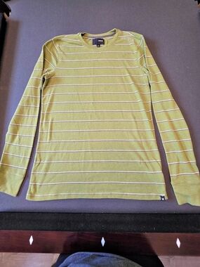 Hurley Fall Of '09 Line Men's Striped Long Sleeve Shirt Green - Large
